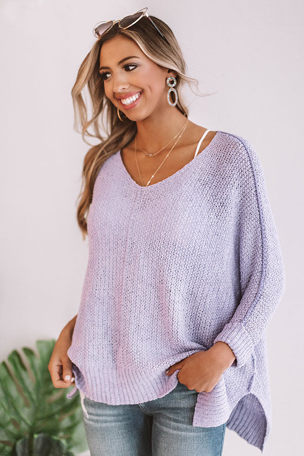 Emmy Sweetheart L S Knit Top Sweet Lavender