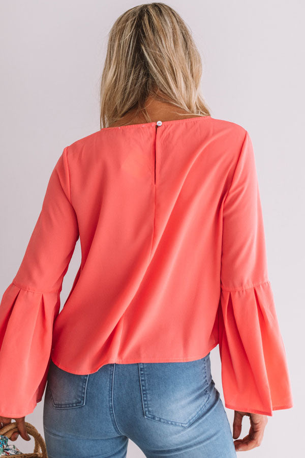 Sips And Swooning Shift Top In Coral Image - 4