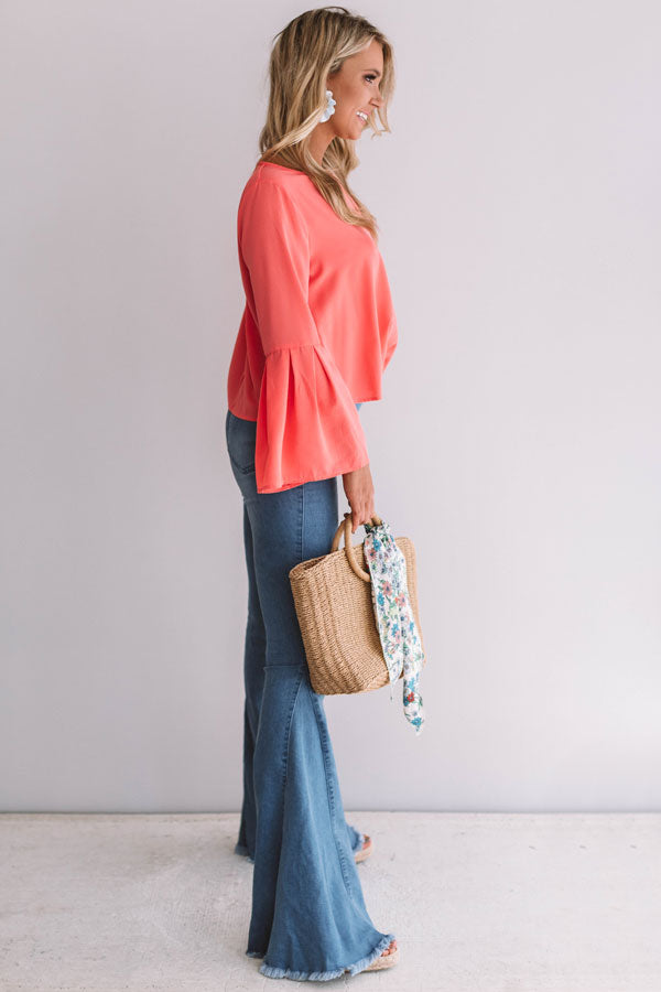 Sips And Swooning Shift Top In Coral Image - 3