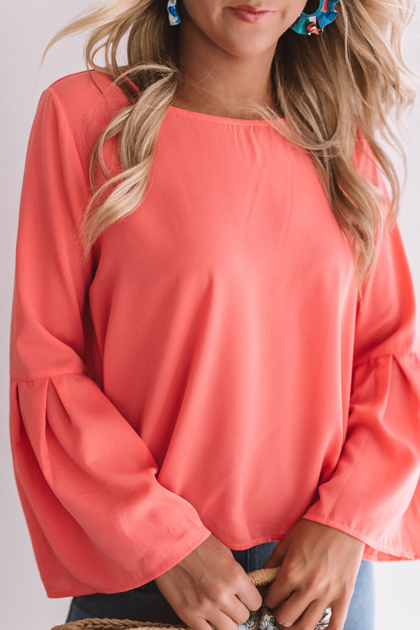 Sips And Swooning Shift Top In Coral Image - 5