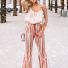 Peach Bellini Stripe Pants Image - 1