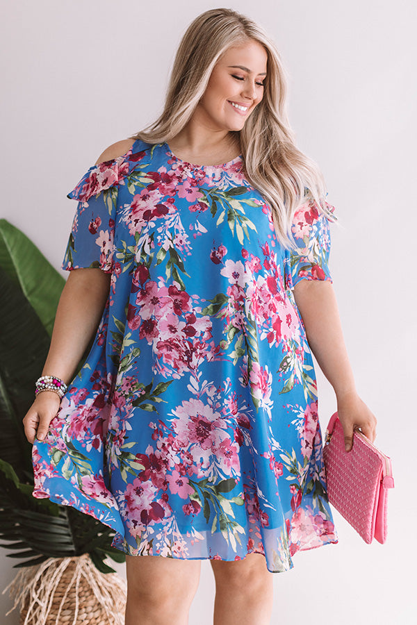 Santorini Romance Floral Shift Dress Curves Image - 2