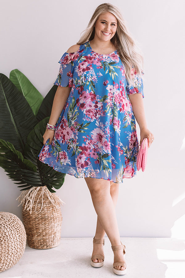 Santorini Romance Floral Shift Dress Curves Image - 1