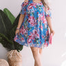 Santorini Romance Floral Shift Dress Curves Image - 1