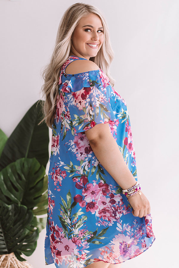 Santorini Romance Floral Shift Dress Curves Image - 4