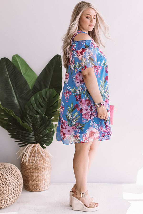 Santorini Romance Floral Shift Dress Curves Image - 3