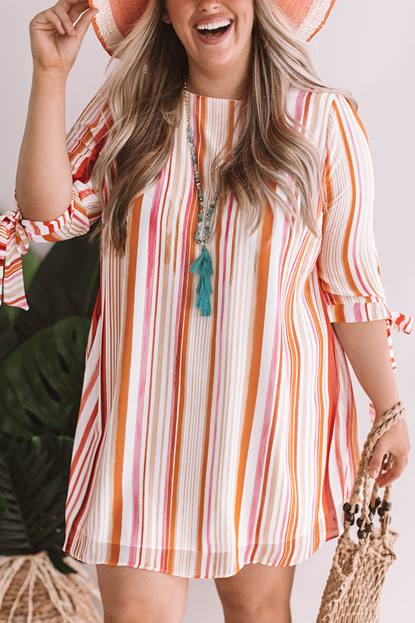Tango Til Sunrise Stripe Shift Dress Curves Image - 3
