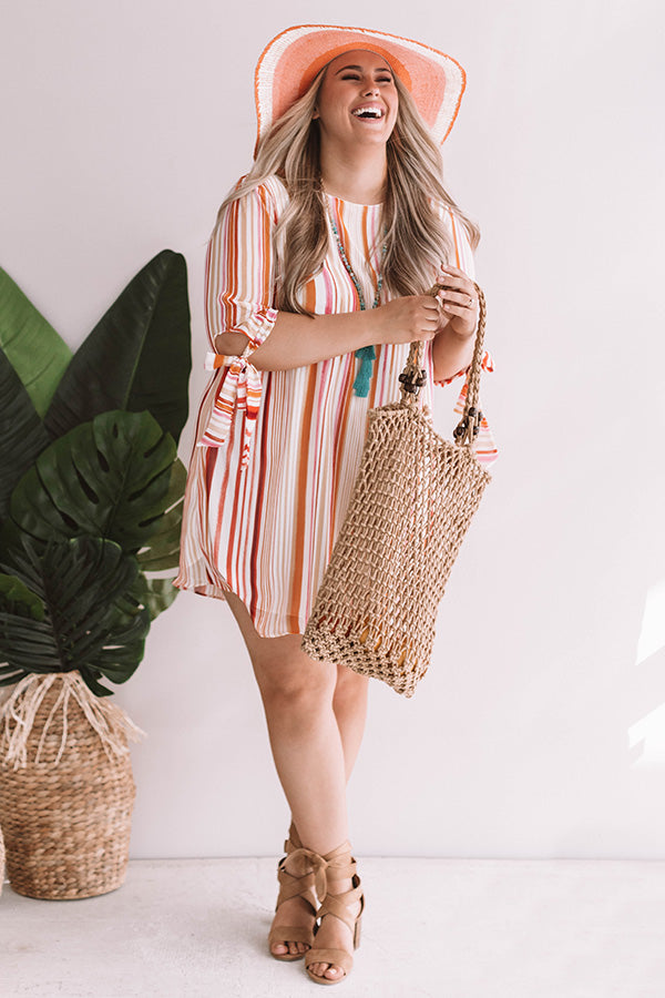 Tango Til Sunrise Stripe Shift Dress Curves Image - 1