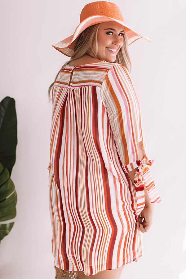 Tango Til Sunrise Stripe Shift Dress Curves Image - 5