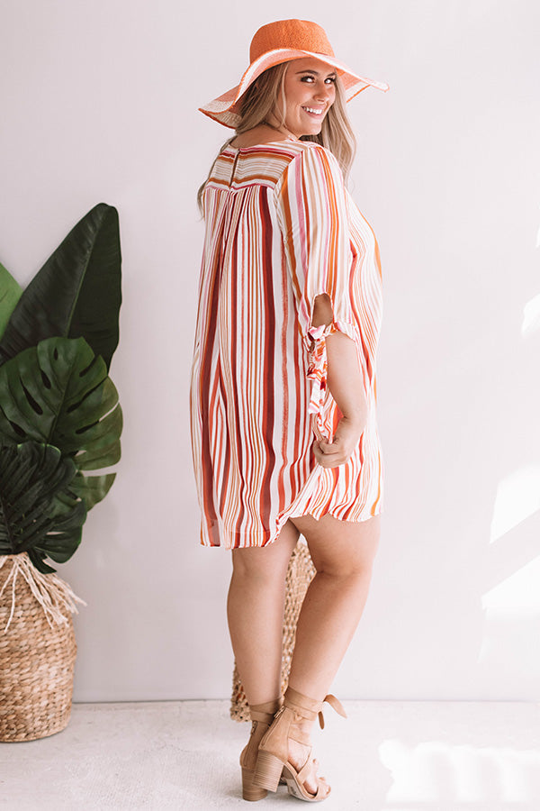 Tango Til Sunrise Stripe Shift Dress Curves Image - 4