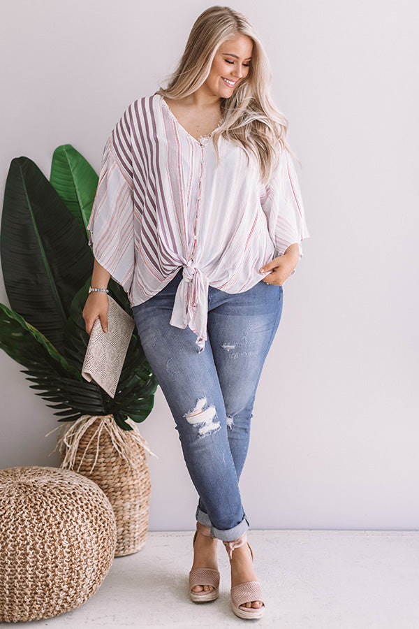 Hamptons Hideaway Tie Top In Orchid Curves Image - 1