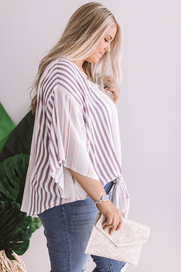 Hamptons Hideaway Tie Top In Orchid Curves Image - 4