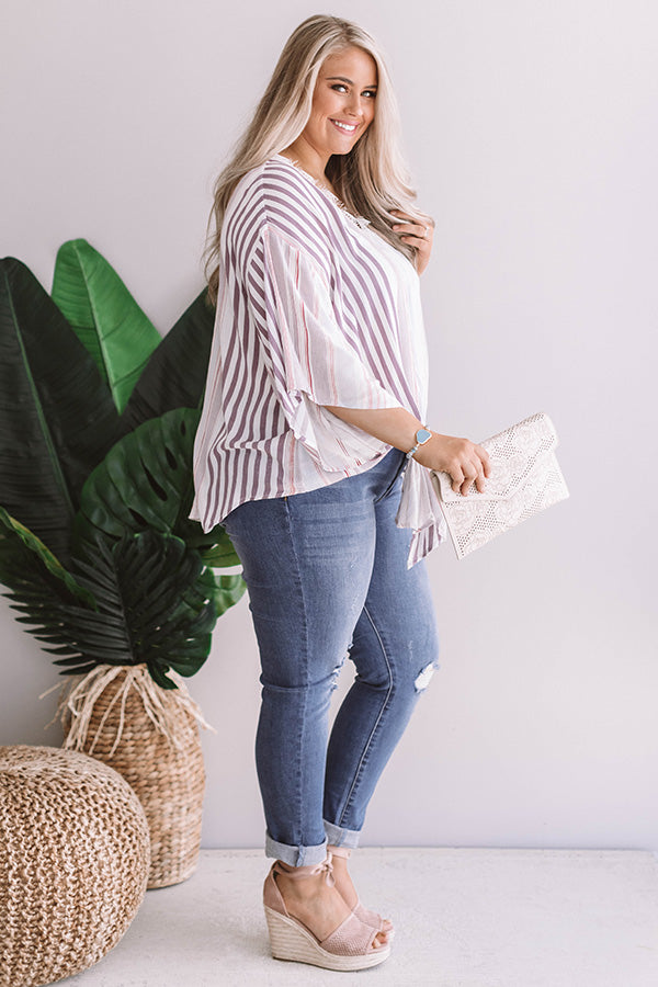 Hamptons Hideaway Tie Top In Orchid Curves Image - 3