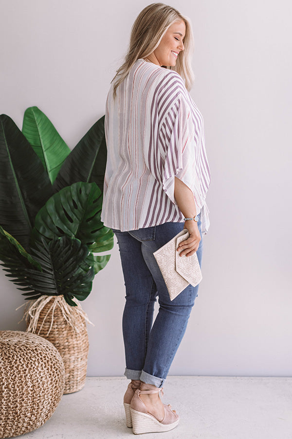 Hamptons Hideaway Tie Top In Orchid Curves Image - 5