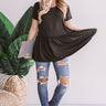 Weekend Comforts Shift Top in Black Image - 1