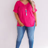 Malibu Bombshell Shift Tee In Hot Pink Curves Image - 1