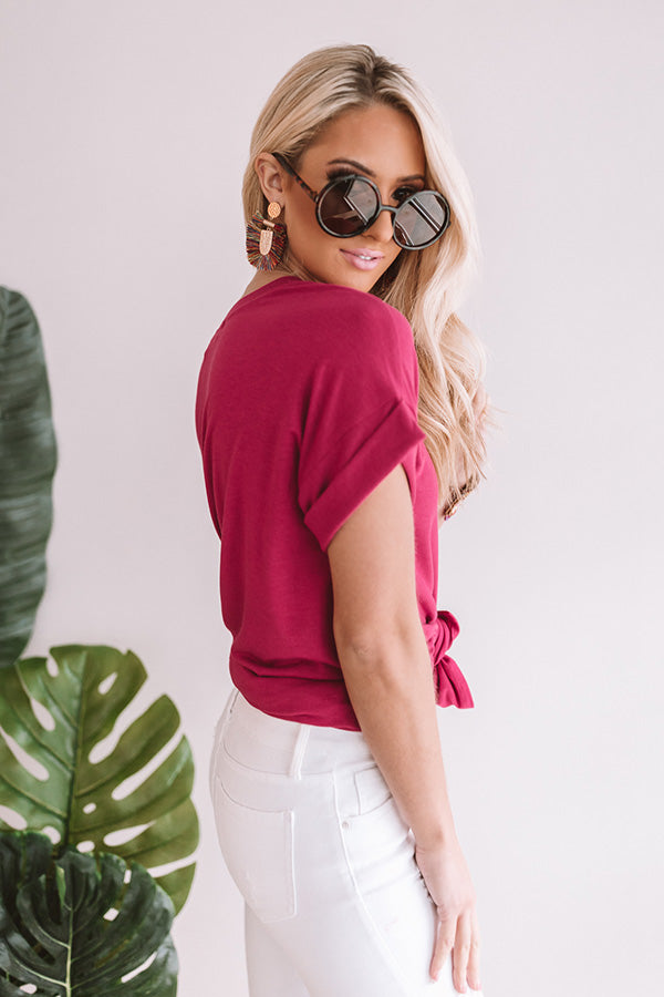 Malibu Bombshell Shift Tee In Fuchsia Image - 4