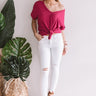 Malibu Bombshell Shift Tee In Fuchsia Image - 1