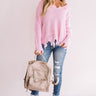 Always Fashionably Late Knitted Hoodie In Pink Image - 1