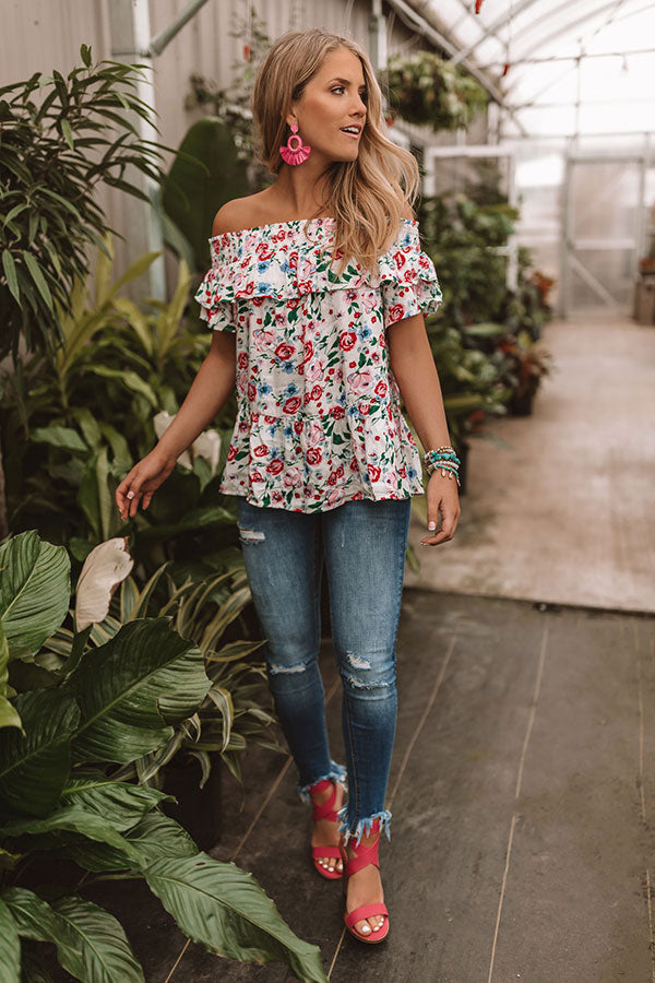 Resort Romance Off Shoulder Top Image - 2