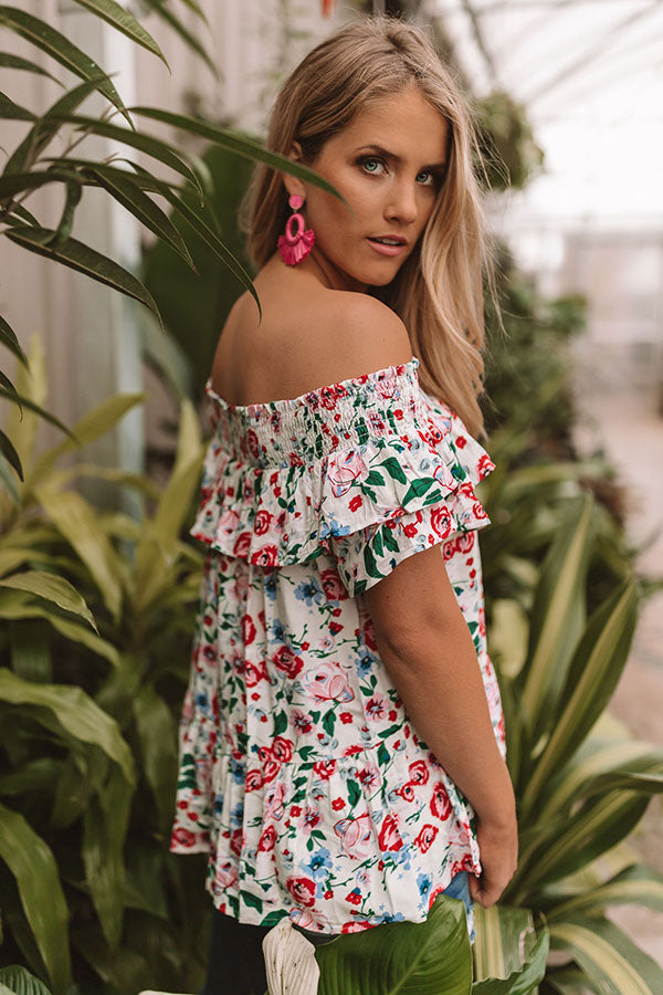 Resort Romance Off Shoulder Top Image - 5