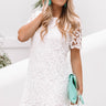 You Know You Love Me Crochet Dress In White Image - 1