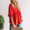 Barcelona On My Mind Babydoll Top in Scarlet Image - 1