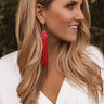 Escape To Paradise Tassel Earrings Red Image - 1