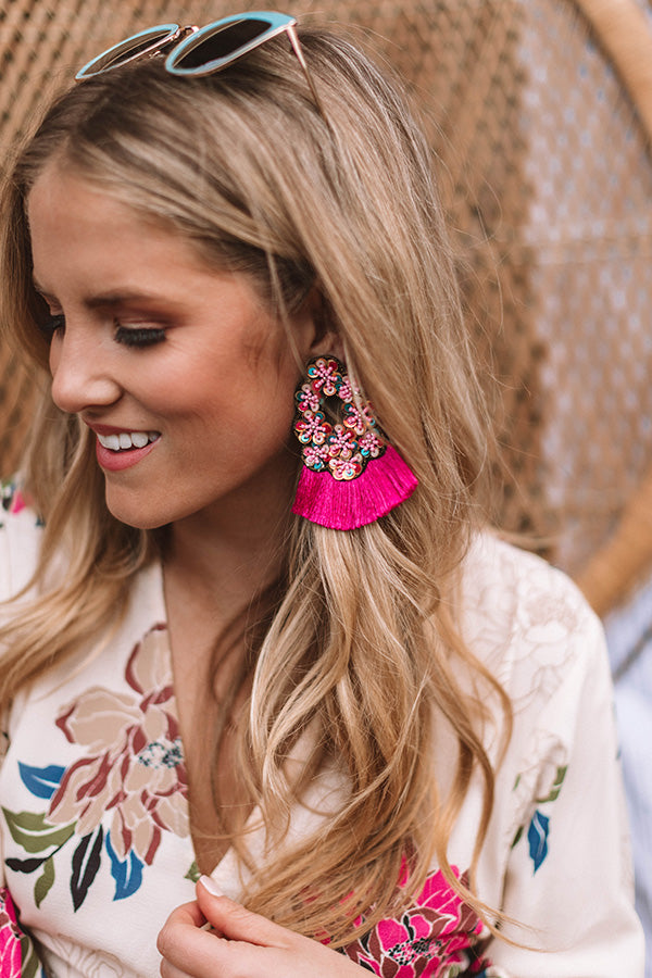 Off The Coast Earrings In Fuchsia Image - 1