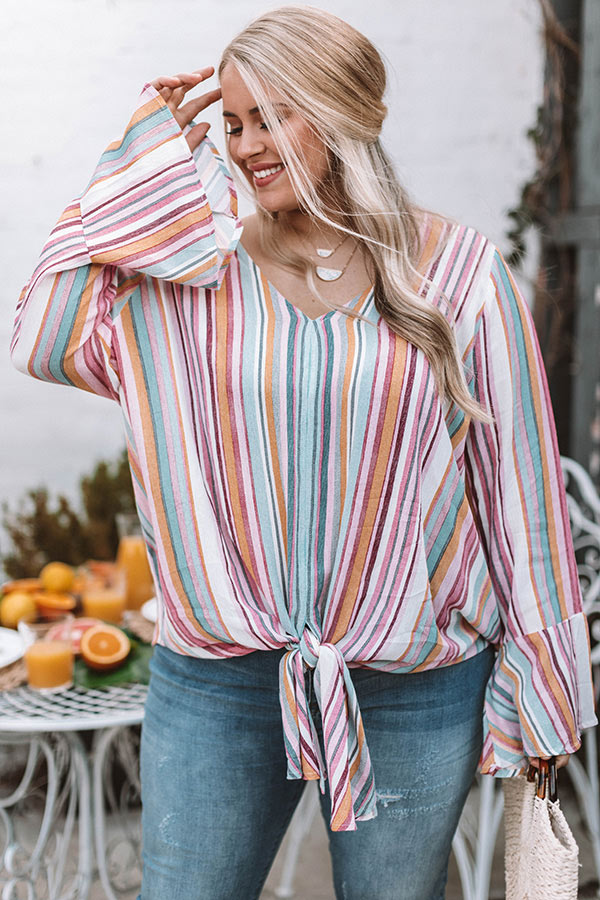 Adore You More Stripe Top Curves Image - 2