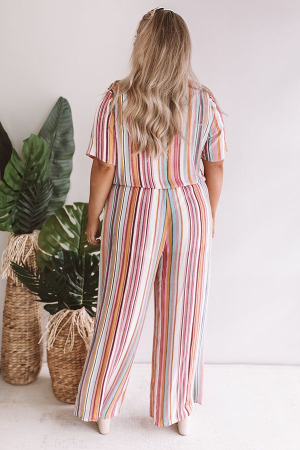 Adore You More Stripe Jumpsuit Curves Image - 4