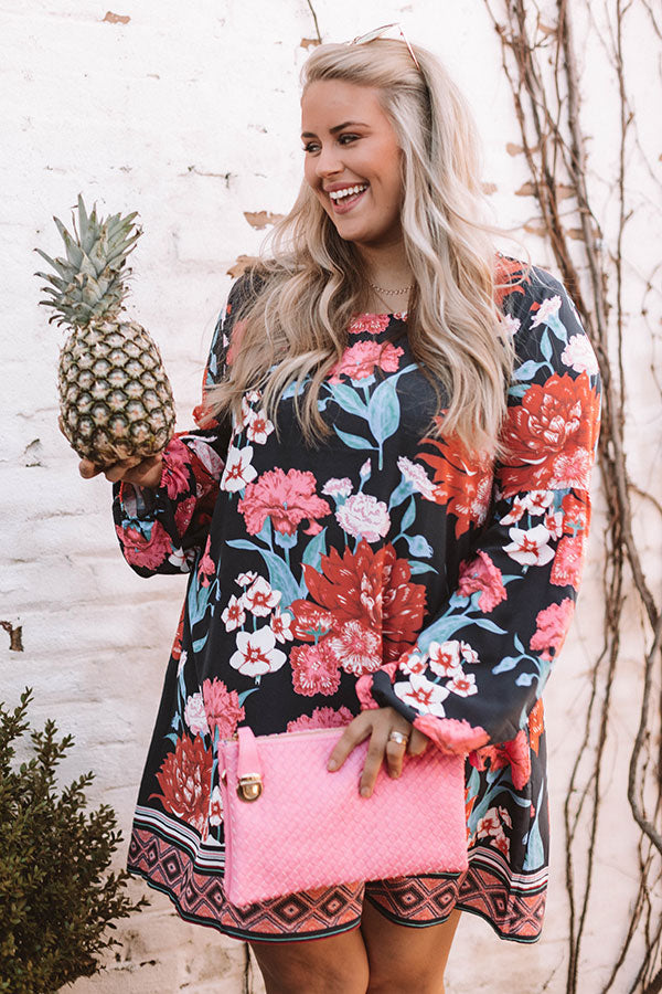 Baja Spritzer Shift Dress In Navy  Curves Image - 5