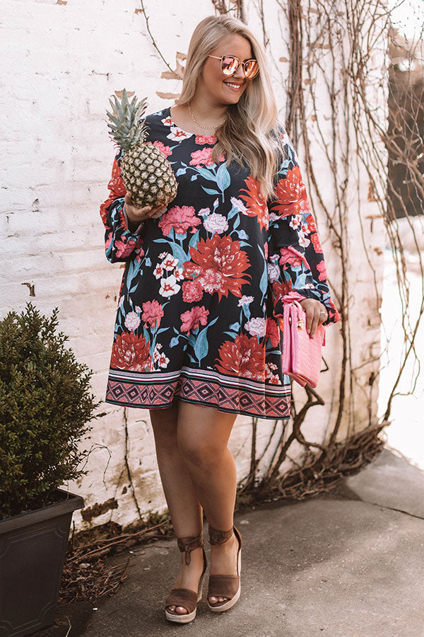 Baja Spritzer Shift Dress In Navy  Curves Image - 1