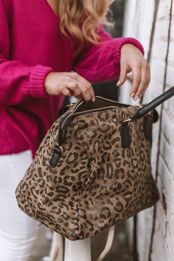 Chic Serendipity Leopard Canvas Tote Image - 2