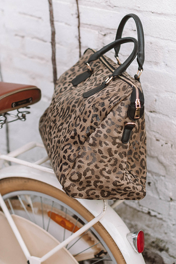 Chic Serendipity Leopard Canvas Tote Image - 3