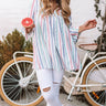Watercolor Sunsets Stripe Tunic Image - 1
