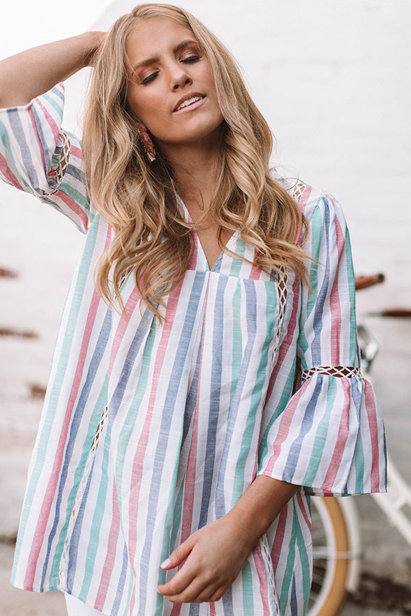 Watercolor Sunsets Stripe Tunic Image - 2