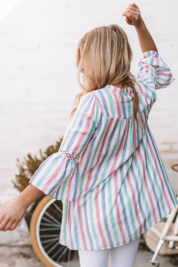 Watercolor Sunsets Stripe Tunic Image - 5