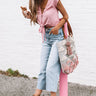 Weekend Haute Spot Tie Top In Blush Image - 1