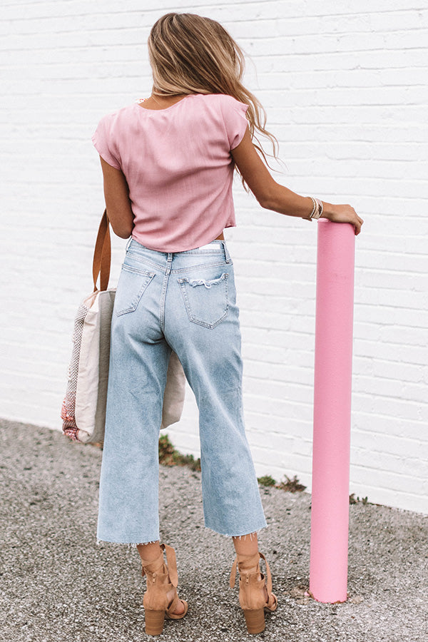 Weekend Haute Spot Tie Top In Blush Image - 3