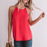 Keep The Champagne Coming Scalloped Tank In Raspberry Image - 1