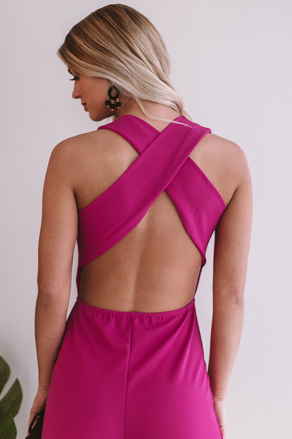 Live From The Red Carpet Jumpsuit In Fuchsia Image - 5