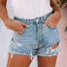 The Pixie High Waist Destroyed Shorts Image - 1