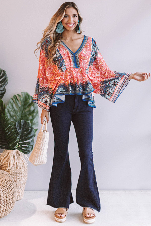 Crushing In Cabo Top In Scarlet Image - 2