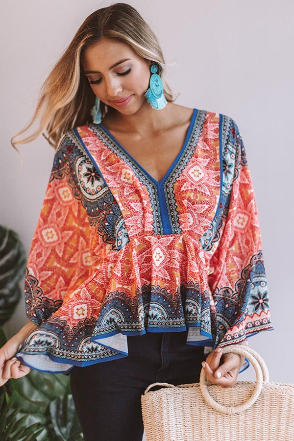 Crushing In Cabo Top In Scarlet Image - 1