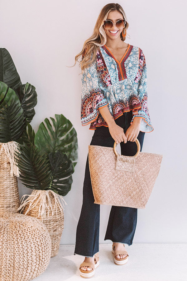 Crushing In Cabo Top In Ocean Blue Image - 2