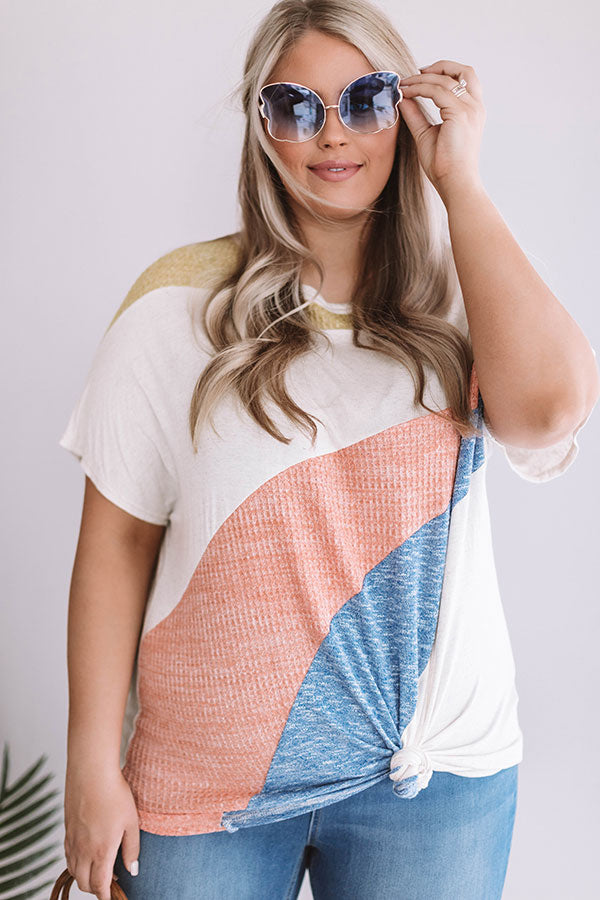 Rhyme And Reason Color Block Shift Top  Curves Image - 1