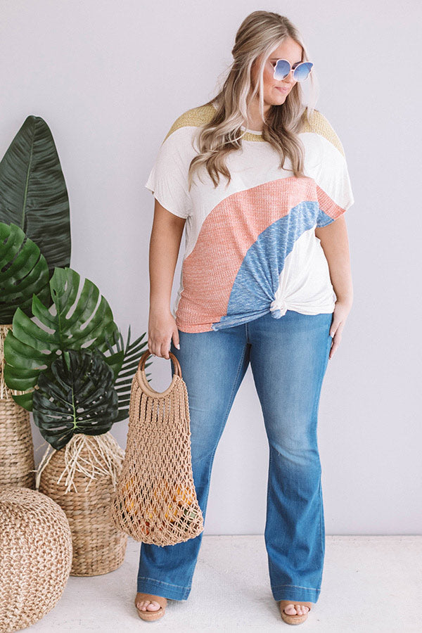 Rhyme And Reason Color Block Shift Top  Curves Image - 1