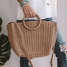 Tropical State Of Mind Woven Tote In Tan Image - 1