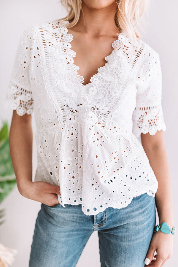 Bahama Breeze Eyelet Top Image - 3
